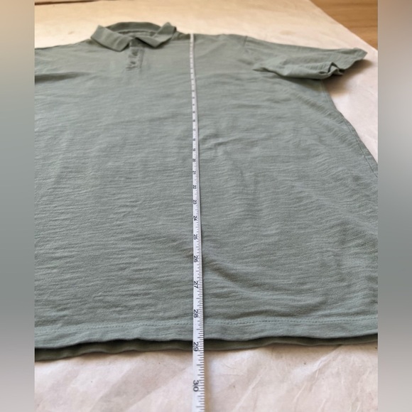 Vince Polo Shirt Mens Sz XXL Green Classic Slub Short Sleeve Casual 100% Cotton - Picture 4 of 6